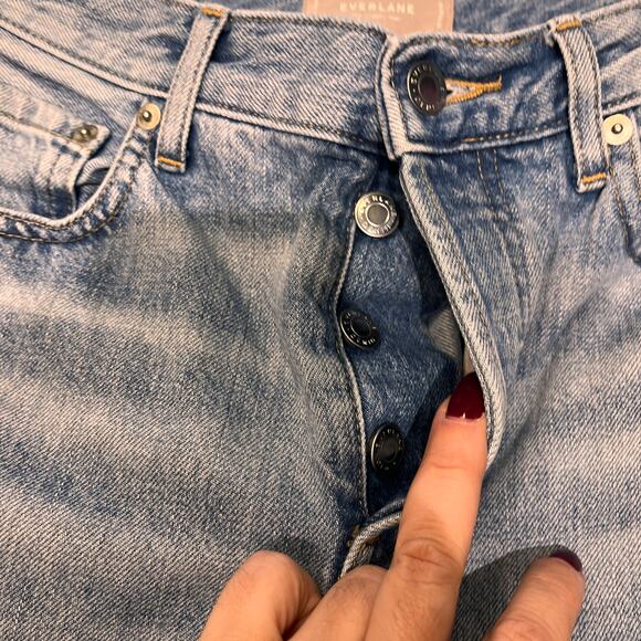 Everlane Blue High Rise The ’90s Cheeky Straight Leg Jeans Size 26 - Picture 7 of 11